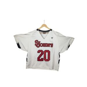 St. John's  Chris Mullin #20 Basketball Jersey Warrior Stitched White Men's XL